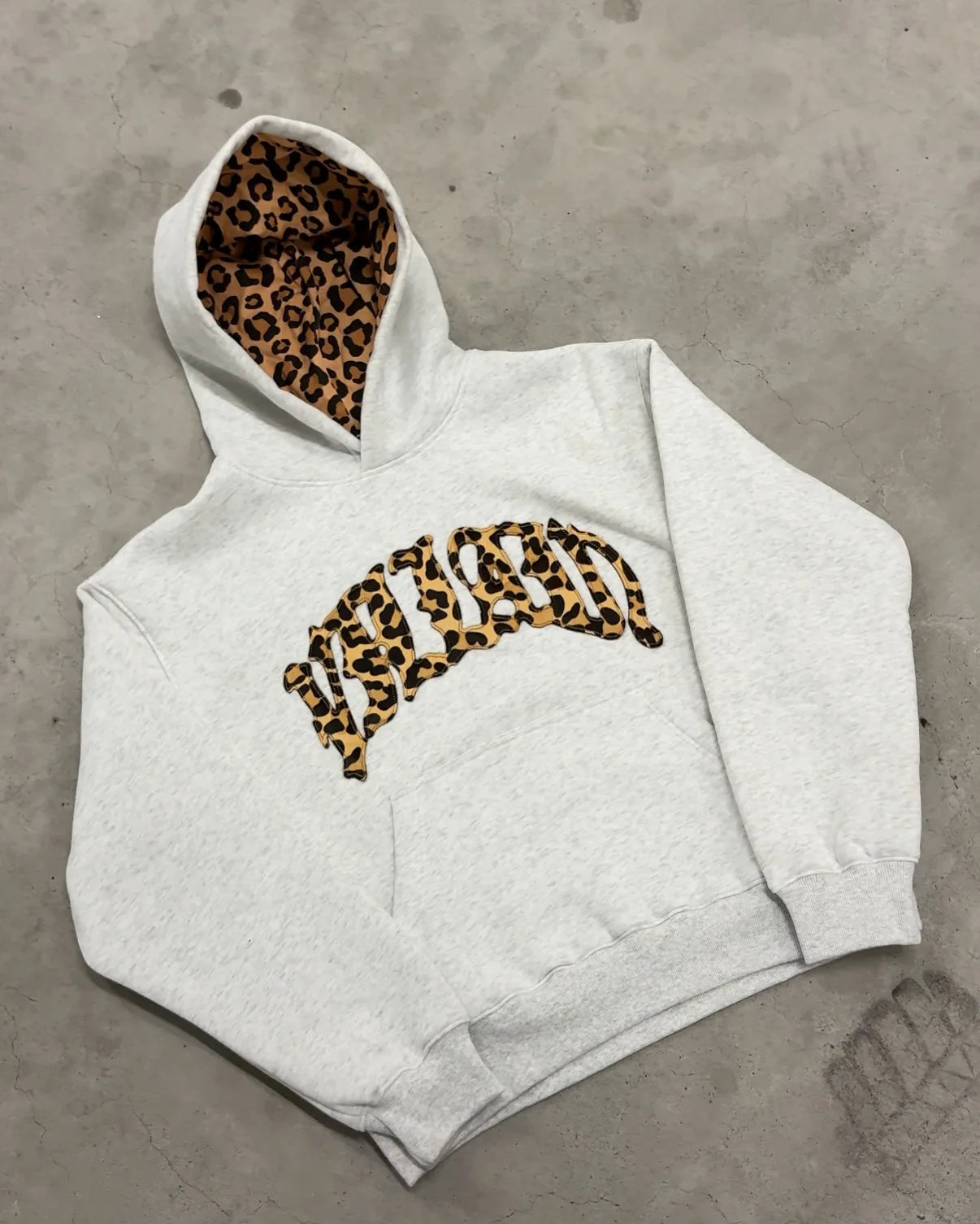 New Fashionable Leopard Print Letter Embroidery Street Casual Pants Men'S and Women'S Versatile Hooded Sweatshirt Pants Set Y2K